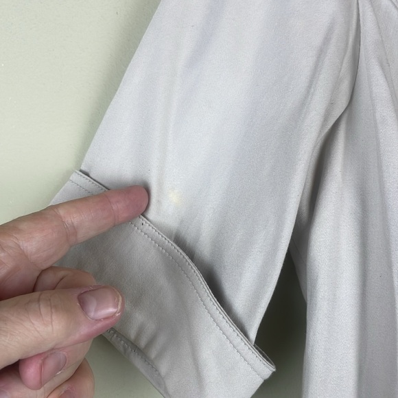 Coldwater Creek Khaki Cotton Spandex Button Up Jacket w/ Pockets Size 10 - Picture 8 of 13